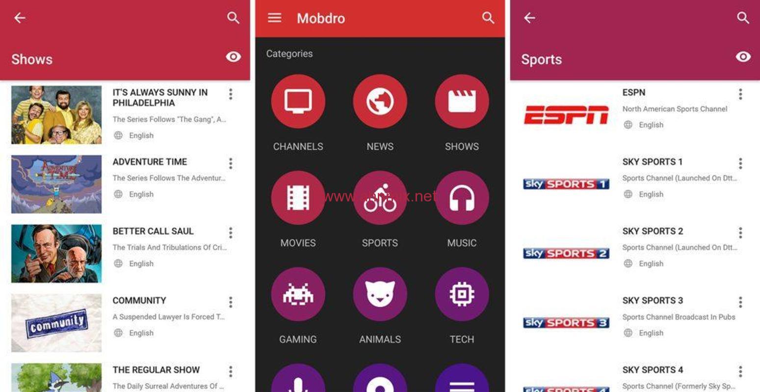 Show categories