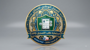 تحميل استمارة طلب التسجيل في السجل الوطني للسكان FPD وWORD اخر تحديث 2027