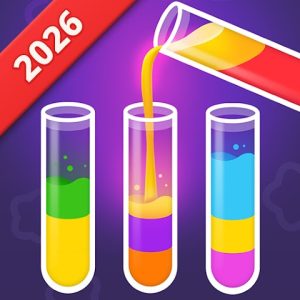 تنزيل لعبة الالوان Water Color Sort Puzzle مهكرة للاندرويد وللايفون اخر اصدار 2026 مجاناً