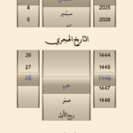 التقويم الهجري والميلادي